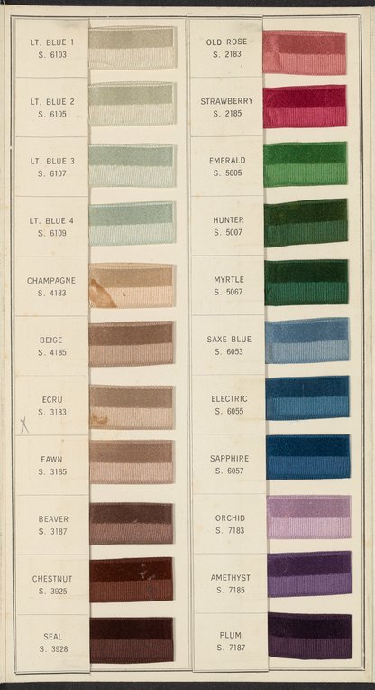 Standard Color Card of America, - Science History Institute Digital ...