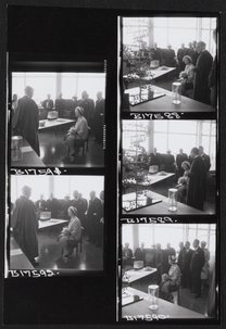 Contact prints of Aaron Klug and Queen Elizabeth II