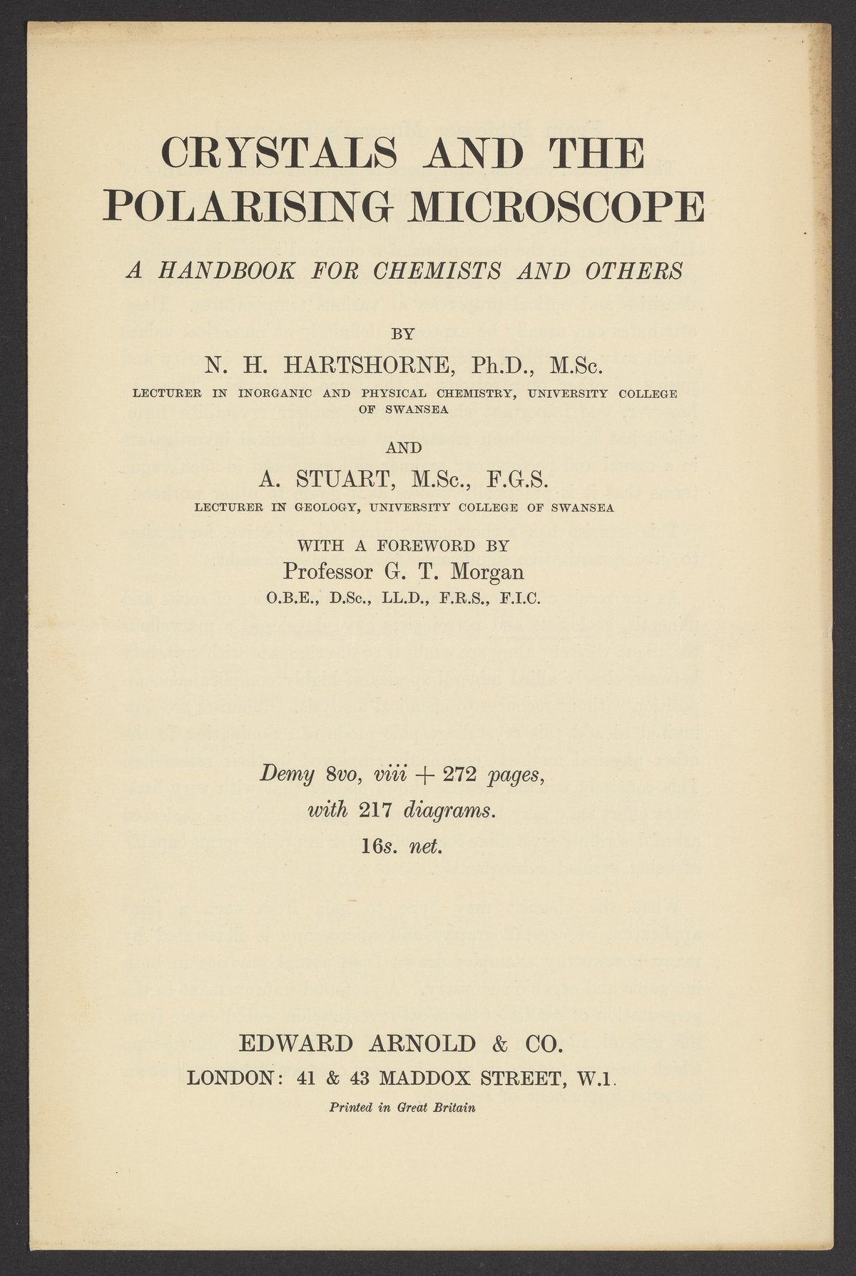 Polarizing Microscope Inventor Crystals and the Polarising Microscope: A Handbook for Chemists and ...