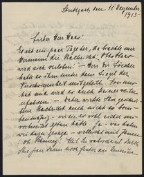 Letter from Hedwig Mager-Eckartt to Otto Haas, December, 1913
