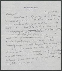 Letter from Phoebe Waterman Haas to John C. Haas, May 15, 1951