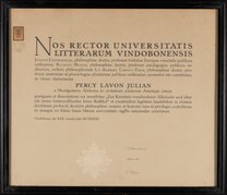 Percy Lavon Julian's diploma from the University of Vienna