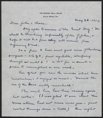 Letter from Phoebe Waterman Haas to John and Chara Haas, May 20, 1953