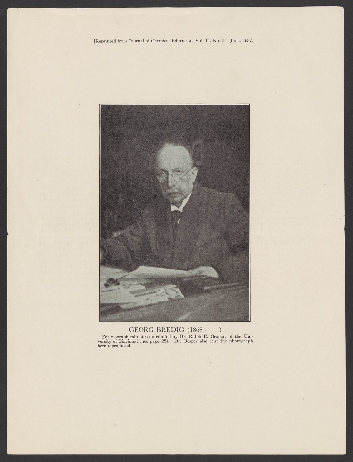 Georg Bredig (1868- ) - Science History Institute Digital Collections