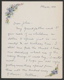 Letter from Phoebe Waterman Haas to John C. Haas, May 22, 1948