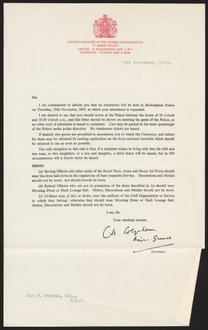 Letter from Cyril Colquhoun to Max Perutz, November 13, 1963