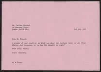 Letter from Max Perutz to Caroline Slocock, July 3, 1990