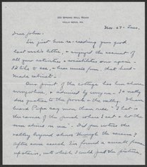 Letter from Phoebe Waterman Haas to John C. Haas, November 27, 1951