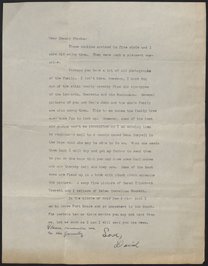 Letter from David Leonard to Phoebe Waterman, August 21, 1944