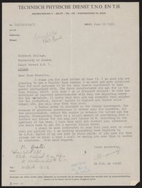 Letter from Pieter Maarten de Wolff to Rosalind Franklin, June 18, 1953