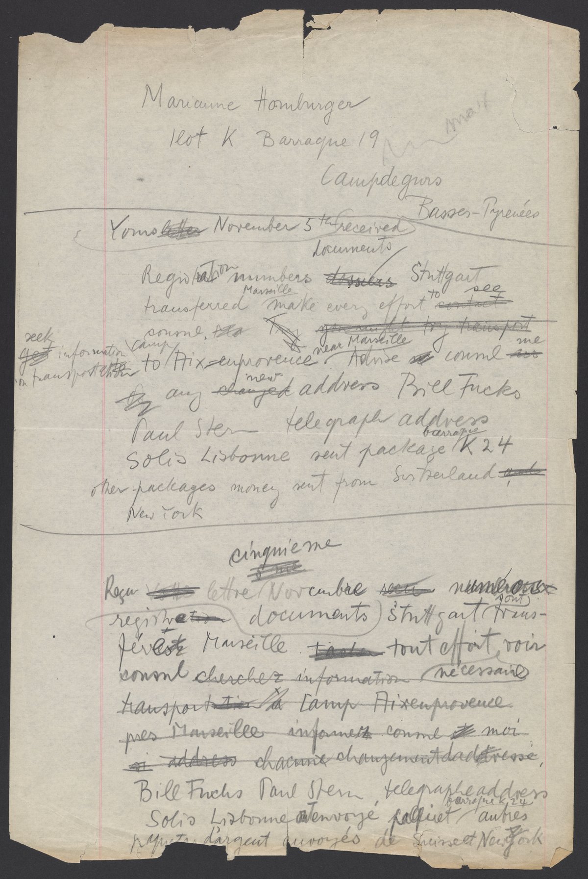 Draft of a telegram written by Max Bredig - Science History Institute ...