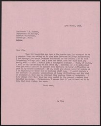 Letter from Aaron Klug to James Watson, March 19, 1965