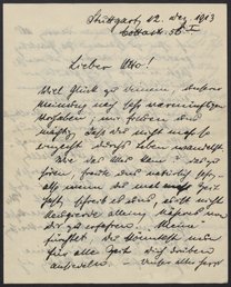 Letter to Otto Haas, December 12, 1913