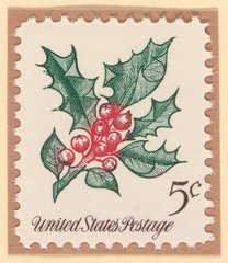 Sprig of Holly postage stamp