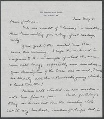 Letter from Phoebe Waterman Haas to John C. Haas, May 1, 1951