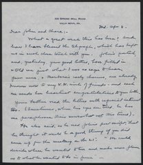 Letter from Phoebe Waterman Haas to John and Chara Haas, April 8, 1953