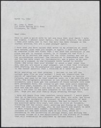 Letter from Tom Williams to John C. Haas, March 15, 1992