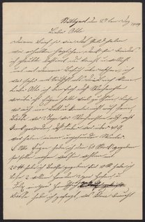 Letter from Louise Haas to Otto Haas, 1909