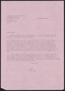 Letter from Aaron Klug to Francis Crick, September 18, 1979