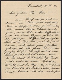 Letter from Dr. Max Goldman to Otto Haas, December 19, 1913