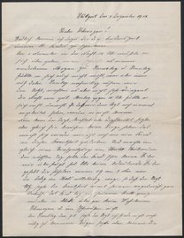 Letter to Otto Haas, December 8, 1912