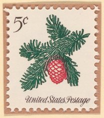Sprig of Conifer postage stamp