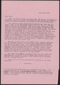 Letter from Max Perutz to John T. Edsall, March 29, 1965