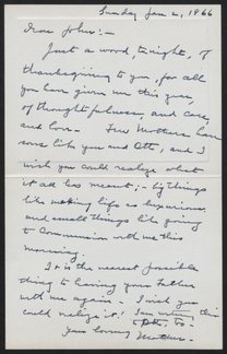 Letter from Phoebe Waterman Haas to John C. Haas January 2, 1966