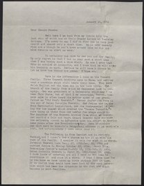 Letter from David Leonard to Phoebe Waterman, January 14, 1942