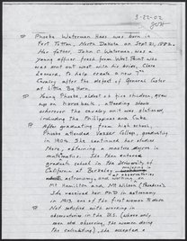 Biographical notes on Phoebe Waterman Haas, 2002